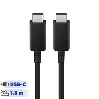 کابل تبدیل USB-C به USB-C سامسونگ مدل 1.8 متری - 5 آمپر